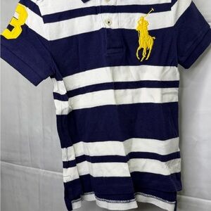 Polo by Ralph Lauren Blue and White Striped Kids Polo
